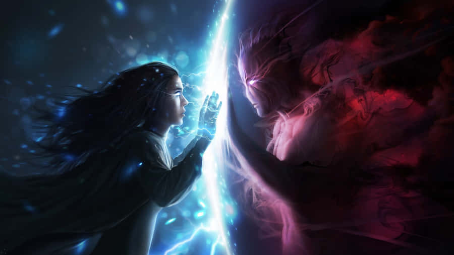 Angel Demon Duality Artwork Wallpaper
