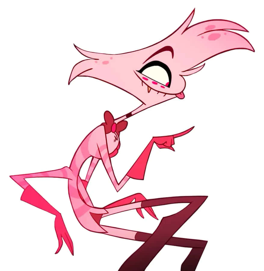 Angel Dust Animated Character Pose Wallpaper