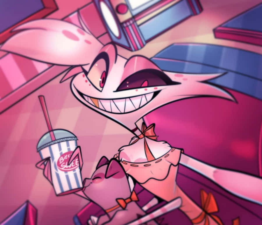 Angel Dust Sipping Soda Wallpaper