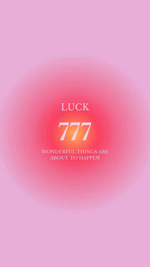 Angel Number777 Luck Message Wallpaper