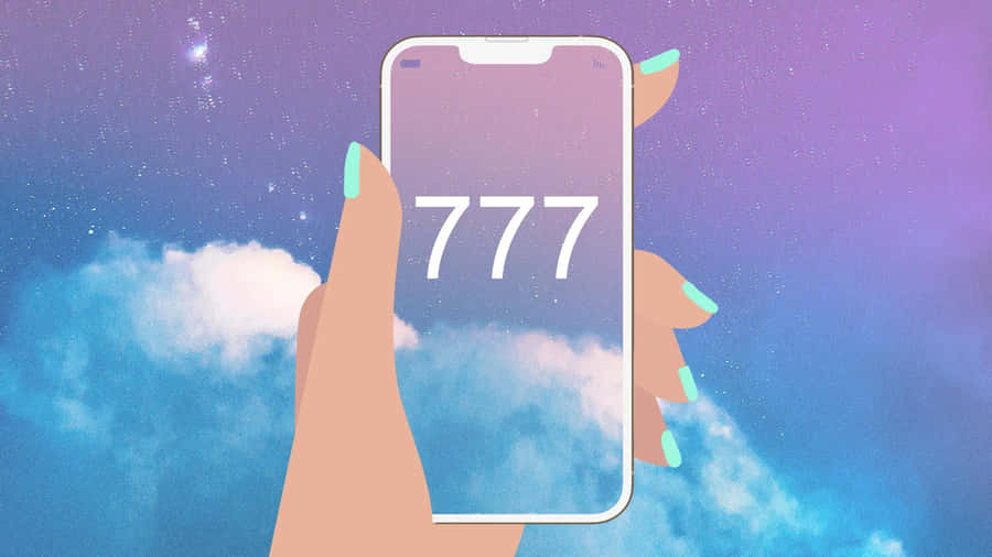 Angel Number777 Smartphone Clouds Sky Wallpaper