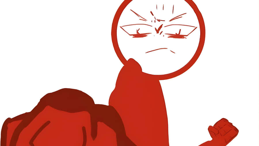 Angry Red Stick Figure Wallpaper