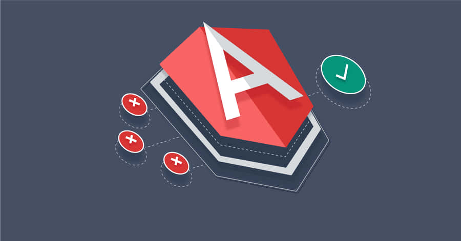 Angular Js Logo In Gray Wallpaper