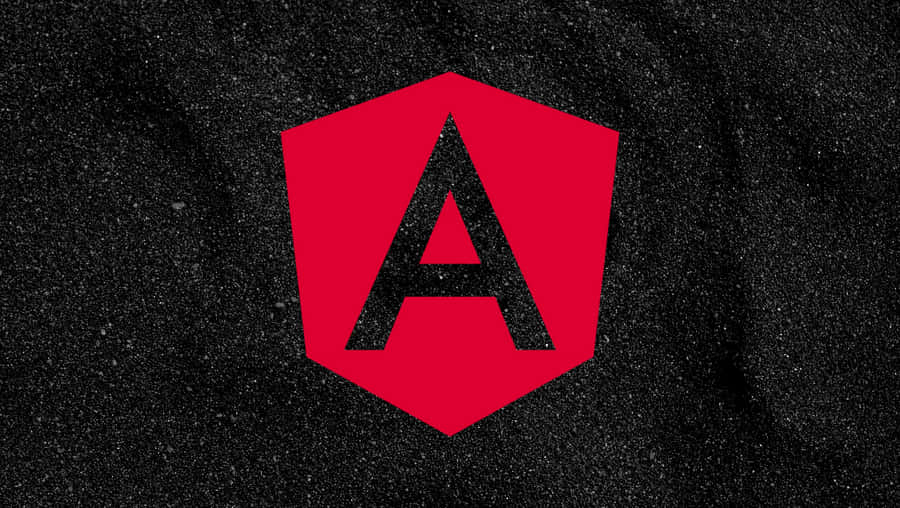 Angular Logo In Glittery Black Wallpaper