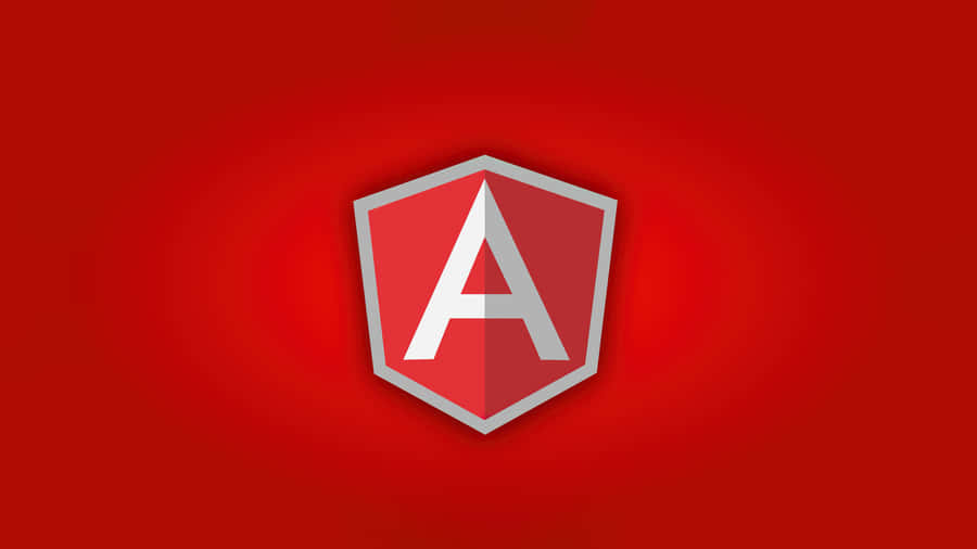 Angular Logo In Red Wallpaper