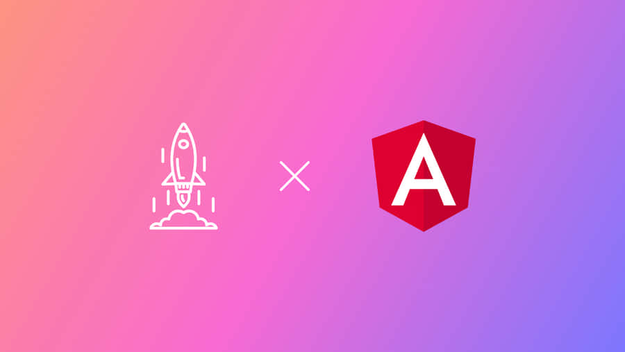 Angular Logo X Rocket Icon Wallpaper