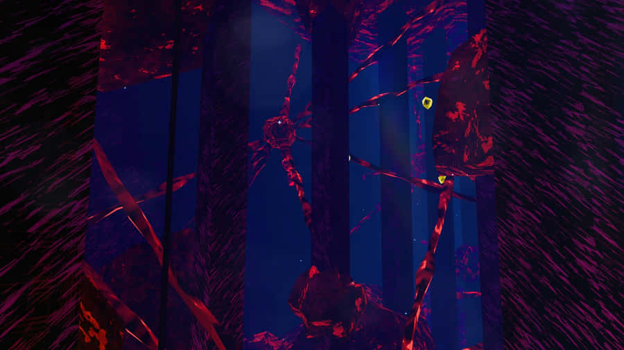 Animal Company Dark Forest Scene Wallpaper