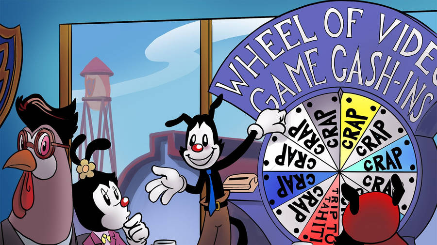 Animaniacs Exciting Wheel Game Wallpaper