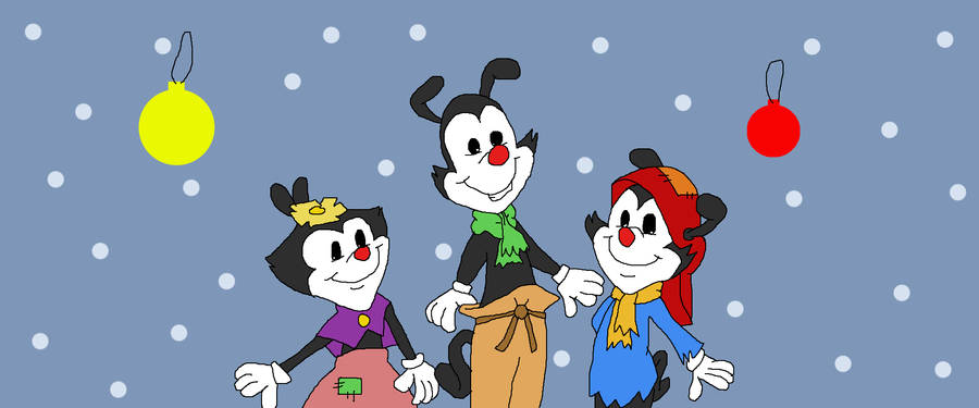 Animaniacs Warners In Christmas Snow Wallpaper