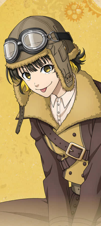 Animated Aviator Character Smile Wallpaper