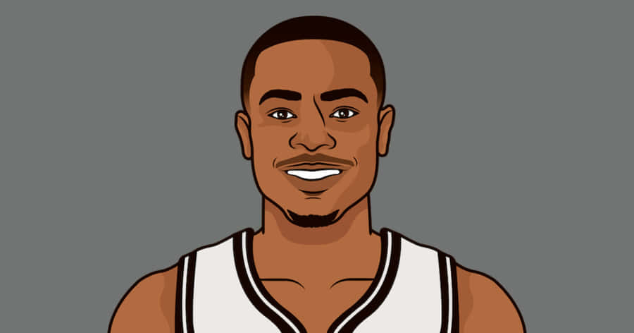 Animated Basketball Player Portrait Wallpaper