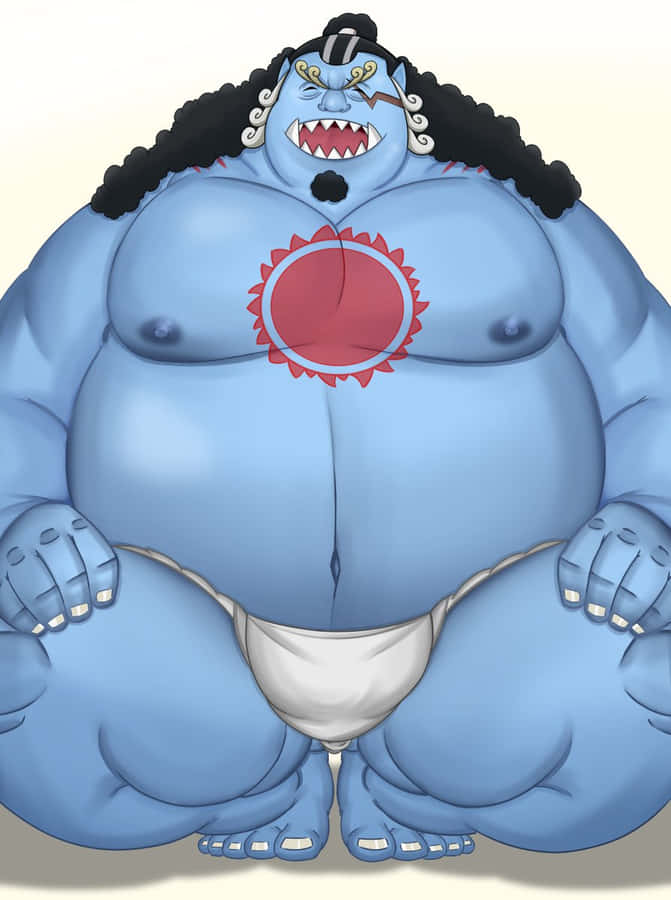 Animated Blue Sumowrestler Wallpaper