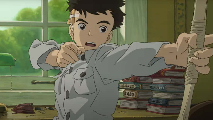 Animated Boy With Bow And Arrow Wallpaper