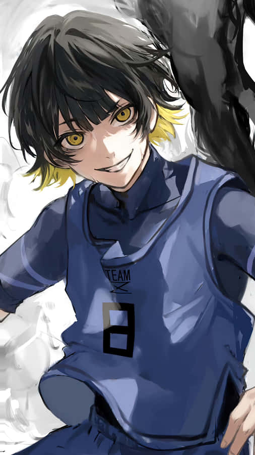 Animated Character Bachira Smiling Wallpaper