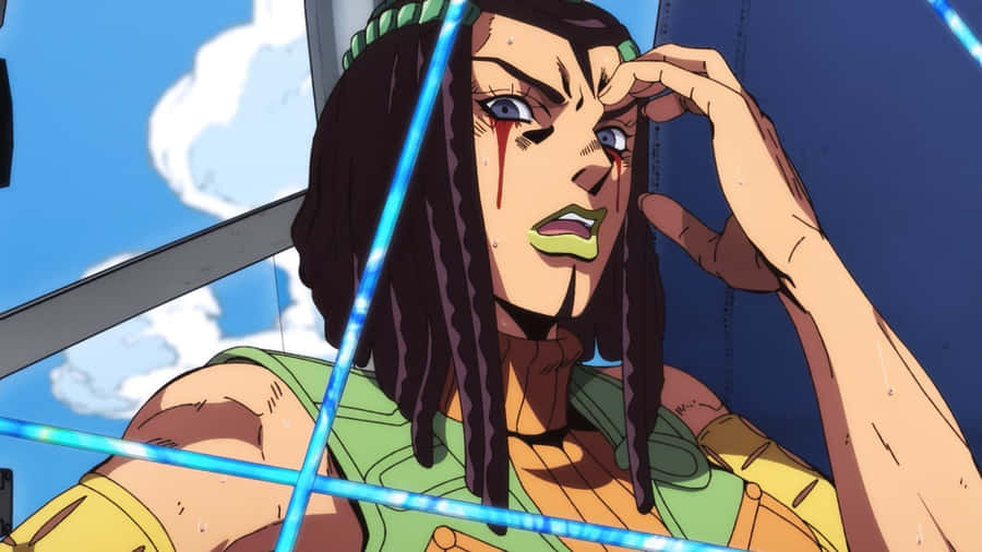 Animated Character Concentrating Wallpaper