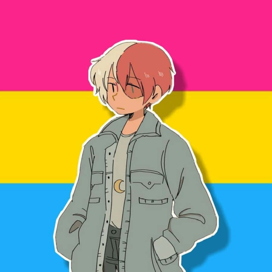 Animated Character Pansexual Pride Background Wallpaper
