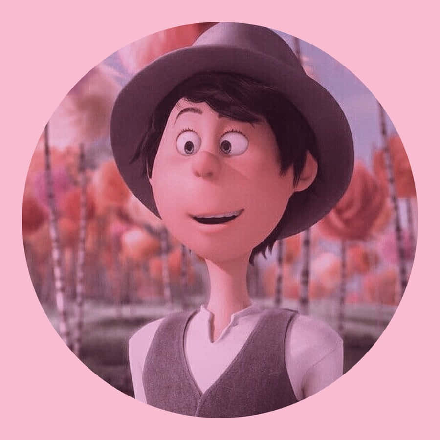 Animated Character Profile Pink Background Wallpaper