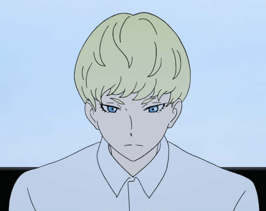 Animated Character Ryo Asuka Contemplating Seriously Wallpaper