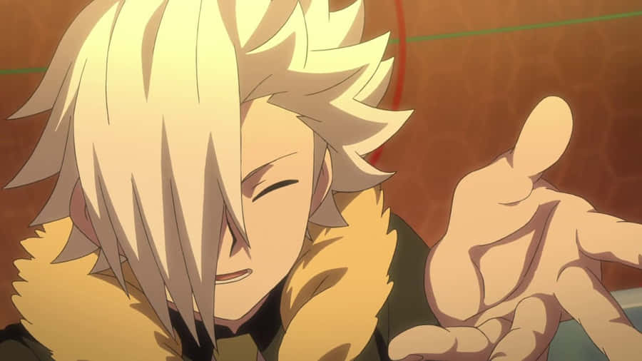 Animated Character Smiling With Hand Gesture Wallpaper