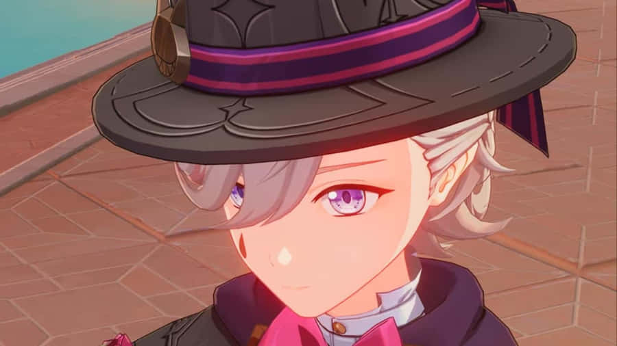 Animated Character With Hat Wallpaper