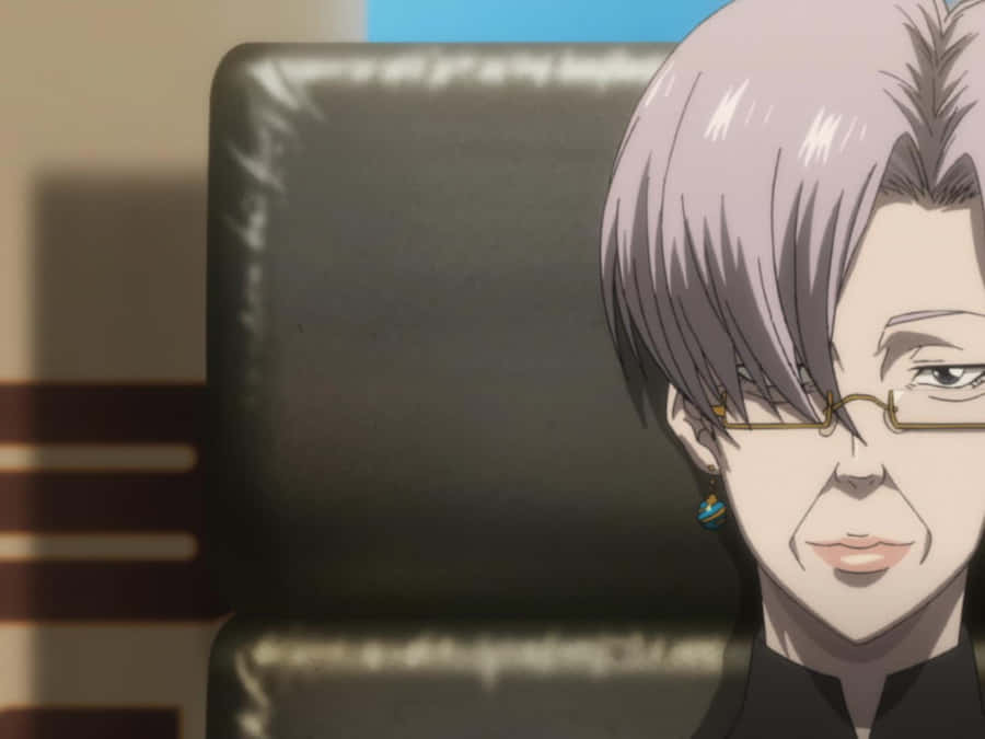 Animated Characterwith Glasses Wallpaper