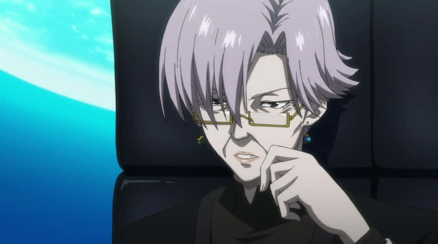 Animated Characterwith Glasses Wallpaper