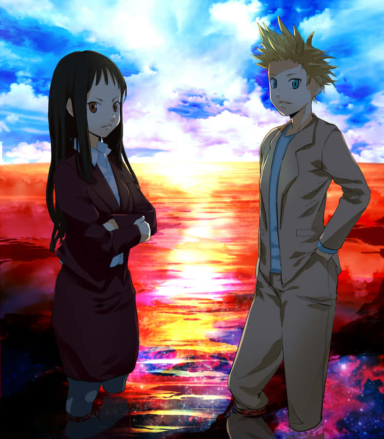 Animated Duo Sunset Reflection Wallpaper