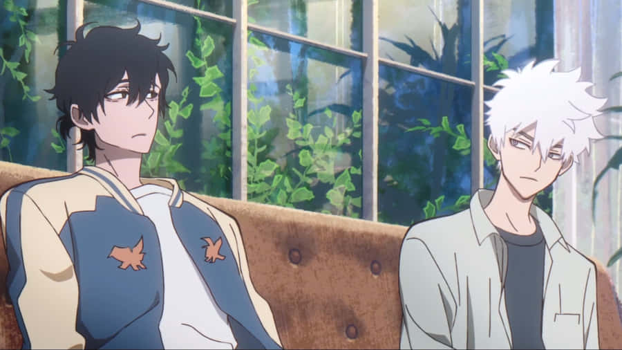 Animated Friends Restingon Couch Wallpaper