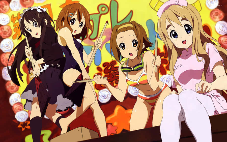 Animated_ Girls_ Festival_ Celebration.jpg Wallpaper