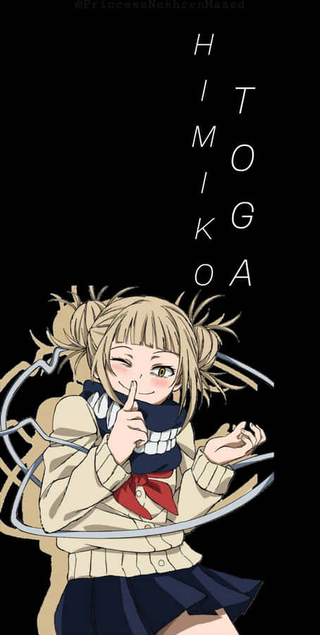 Animated Himiko Toga Smiling Wallpaper