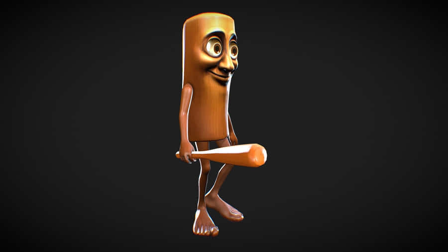 Animated Italian Sausage Character Wallpaper