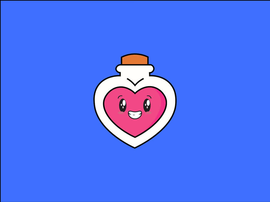 Animated Love Potion Bottle Wallpaper