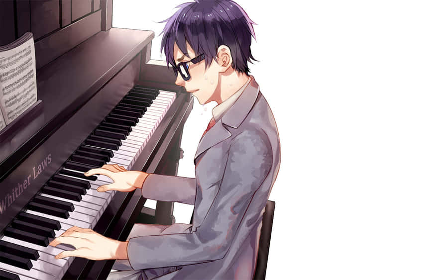 Animated Pianist Your Lie In April Wallpaper
