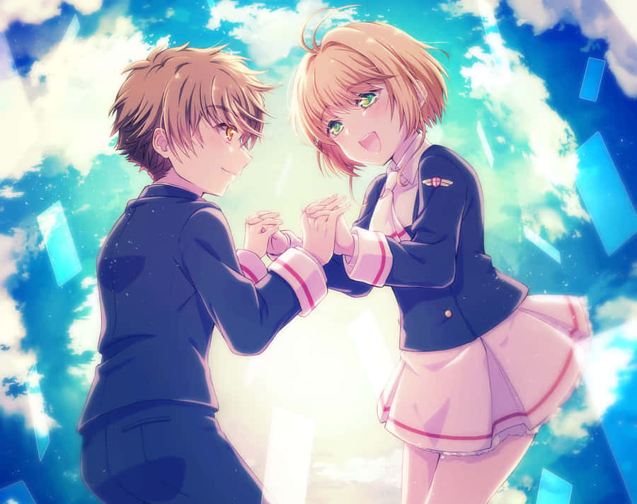 Animated School Children Celebration Wallpaper