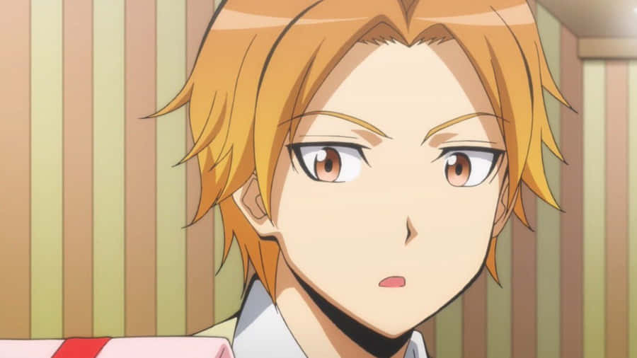 Animated Teen Boy Orange Hair Wallpaper