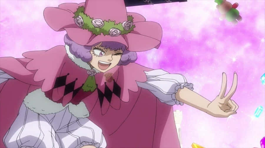 Animated Witch Peace Sign Wallpaper