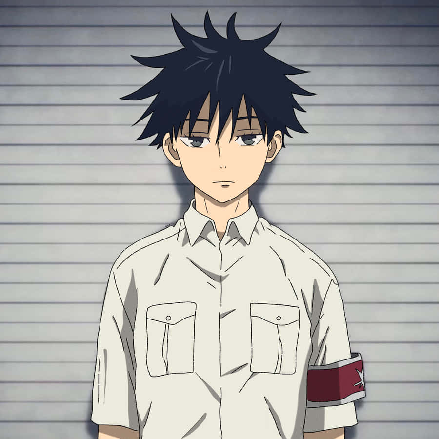 Anime Character Against Striped Background Wallpaper