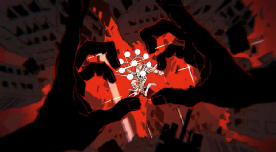 Anime Character Breaking Through Barrier Wallpaper