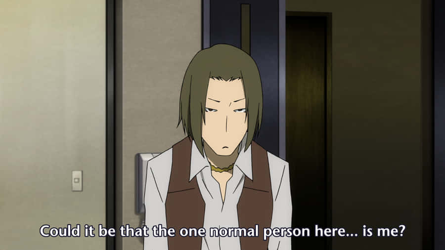 Anime Character Contemplating Normalcy Wallpaper