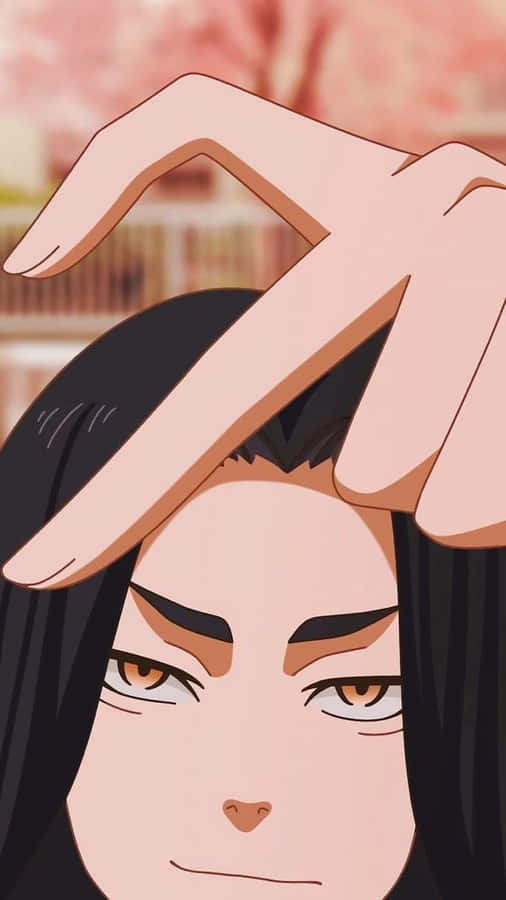 Anime Character Half Heart Gesture Wallpaper