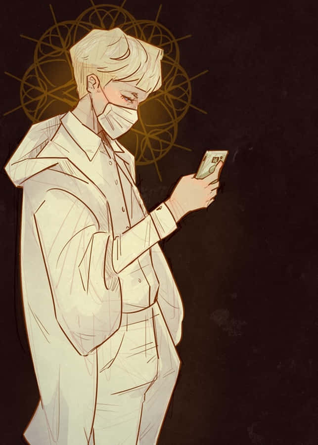 Anime Character Ryo Asuka Posing Majestically Wallpaper