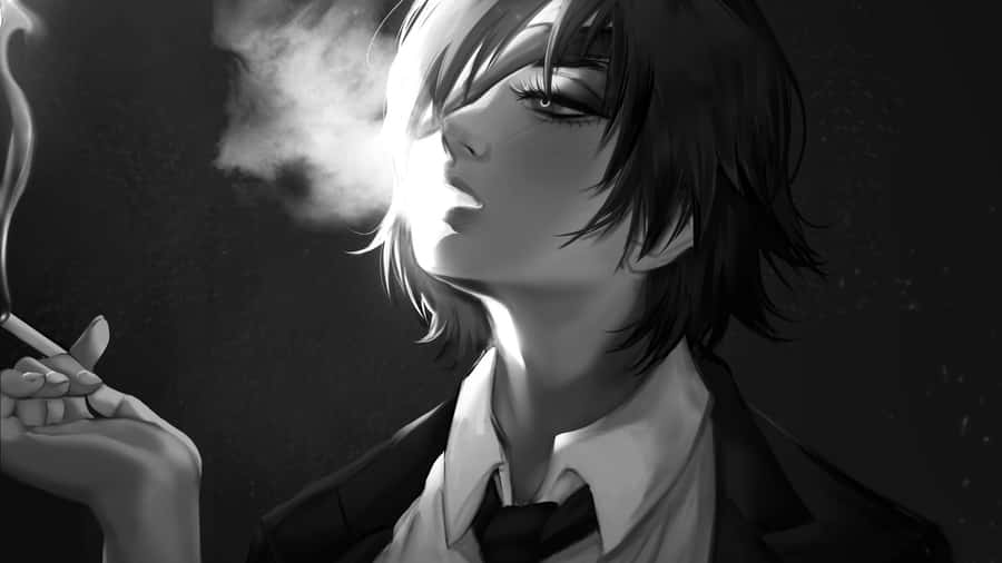 Anime Character Smoking Wallpaper