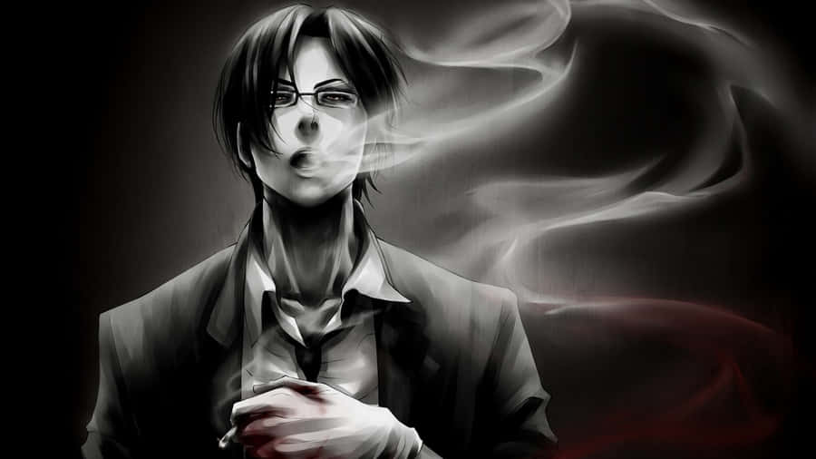 Anime Character Smoking Scene Wallpaper