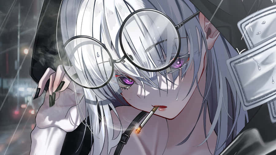 Anime Character Smoking Scene Wallpaper