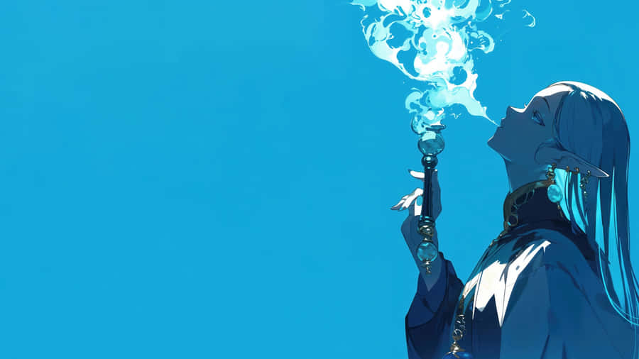 Anime Character Smoking Scene Wallpaper