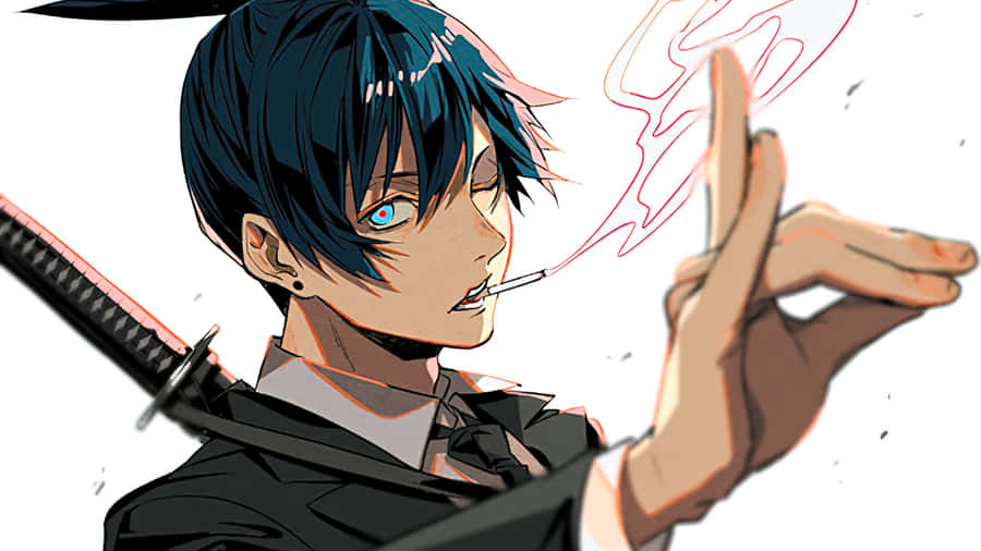 Anime Character Smoking Style Wallpaper