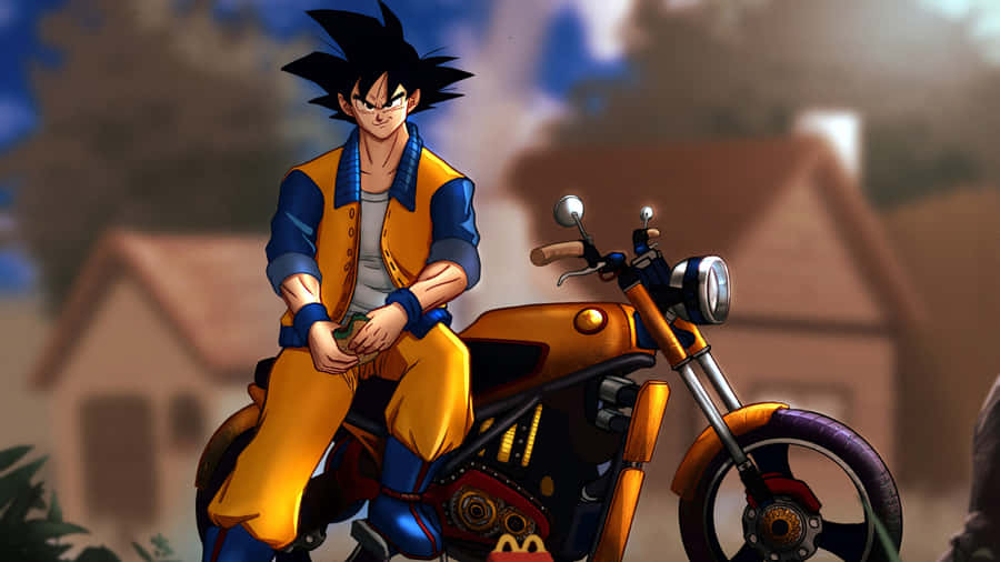 Anime Character With Motorcycle Wallpaper