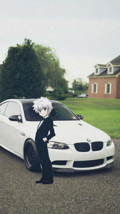 Anime Character With White B M W J D M P F P Wallpaper