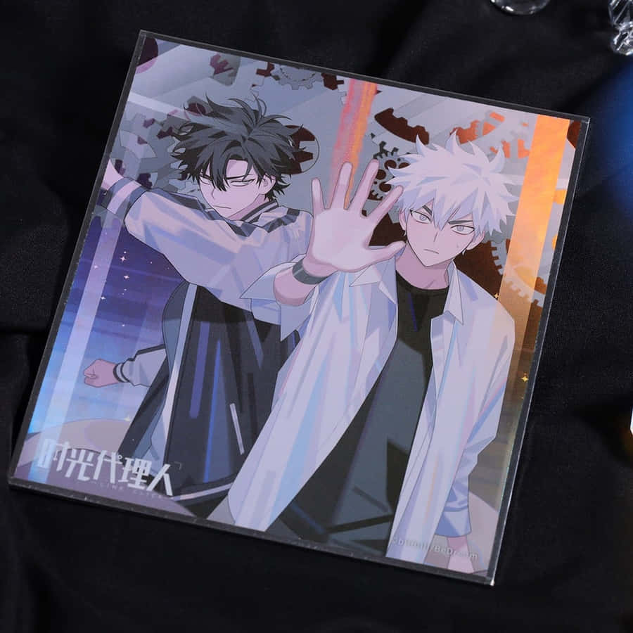 Anime Characters Dual Pose Wallpaper