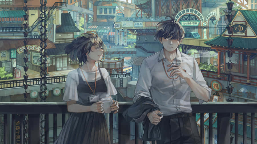 Anime Characters Smoking Scene Wallpaper